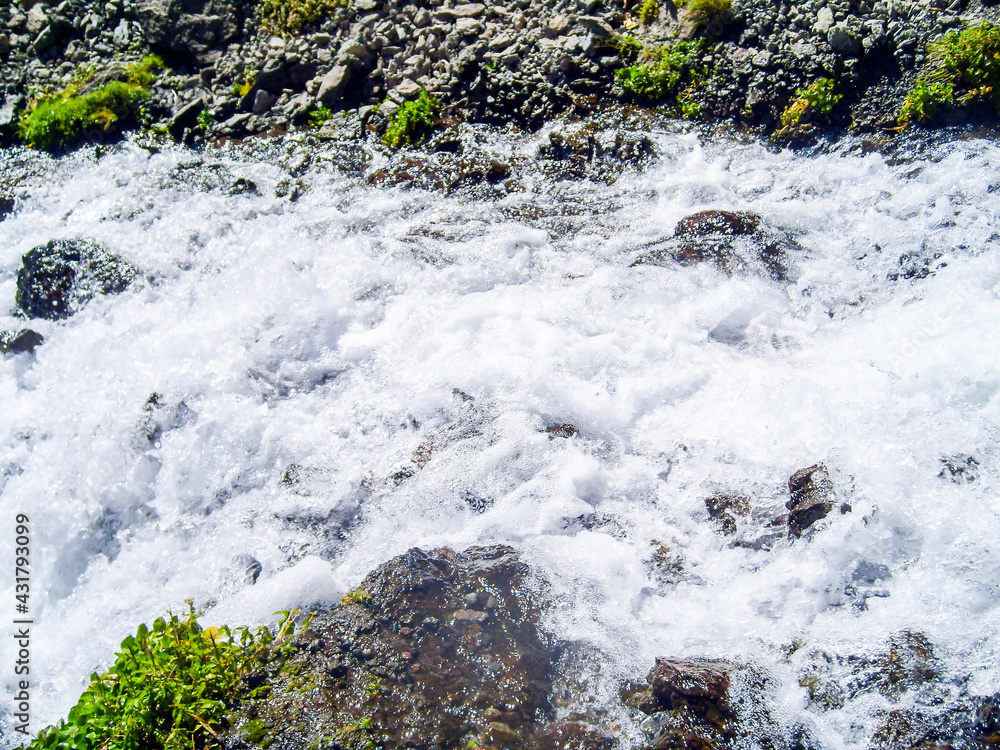 Fototapeta premium Mountain stream on a summer day