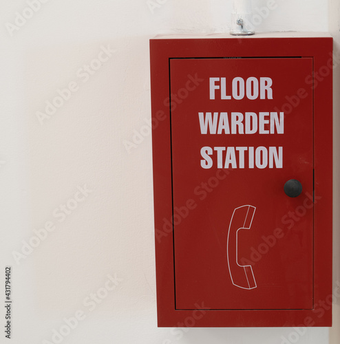 Wallpaper Mural Red box floor warden station