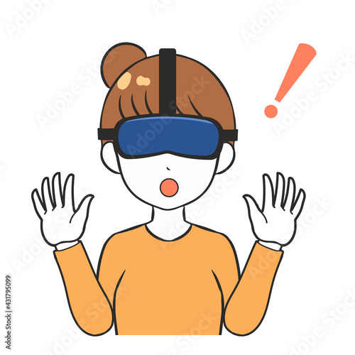 VR　びっくり　女性