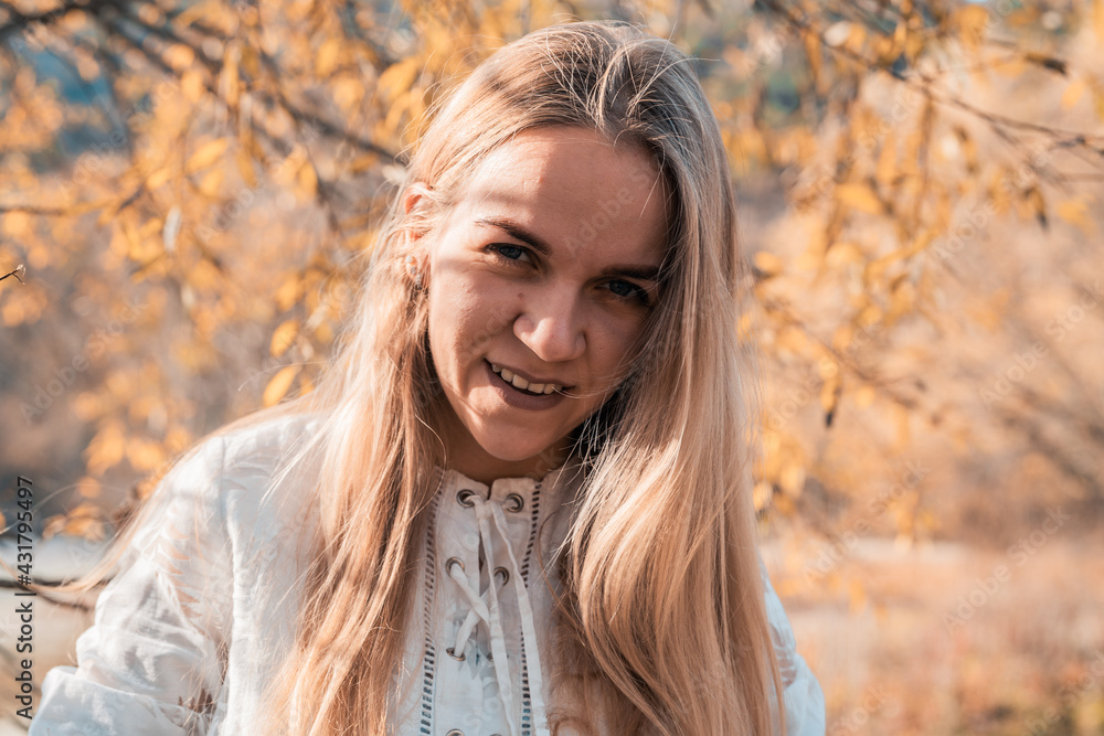 Naklejka premium Travel to the south of Russia. Female portrait