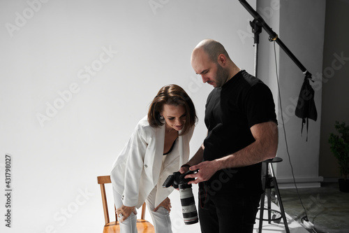 Fotografering Fashion photography in a photo studio