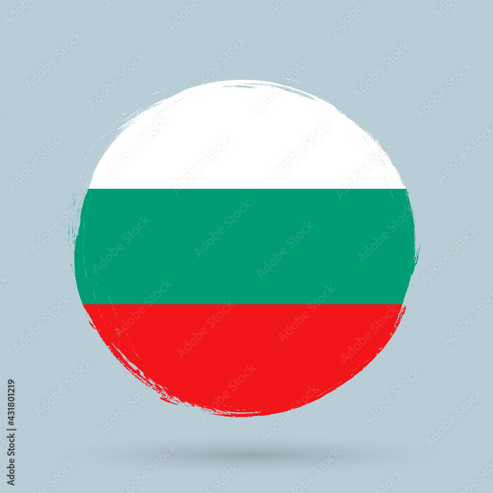 Bulgarian flag, banner with grunge brush. Background in national original colors. Vector illustration. Bulgarian flag, banner with grunge brush. Background in national original colors. Vector illustration.
