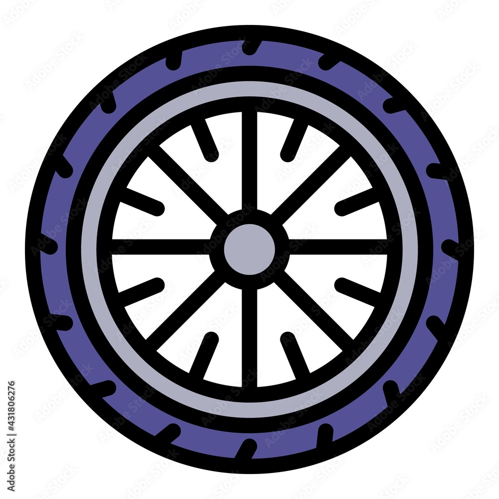 Bike wheel tire icon. Outline Bike wheel tire vector icon for web design isolated on white background Bike wheel tire icon. Outline Bike wheel tire vector icon for web design isolated on white background