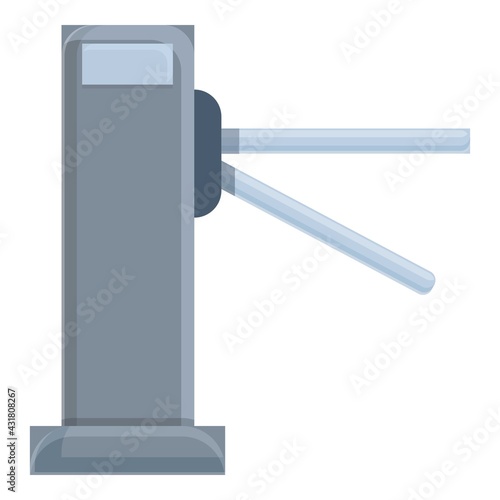 Access turnstile icon. Cartoon and flat of Access turnstile vector icon for web design isolated on white background photo