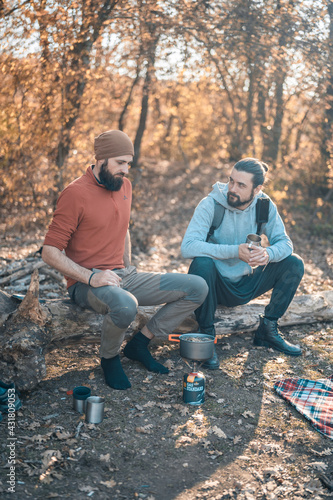 Two men with in the forest