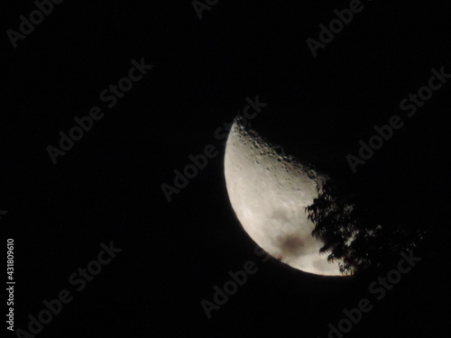 Moon dark night black white