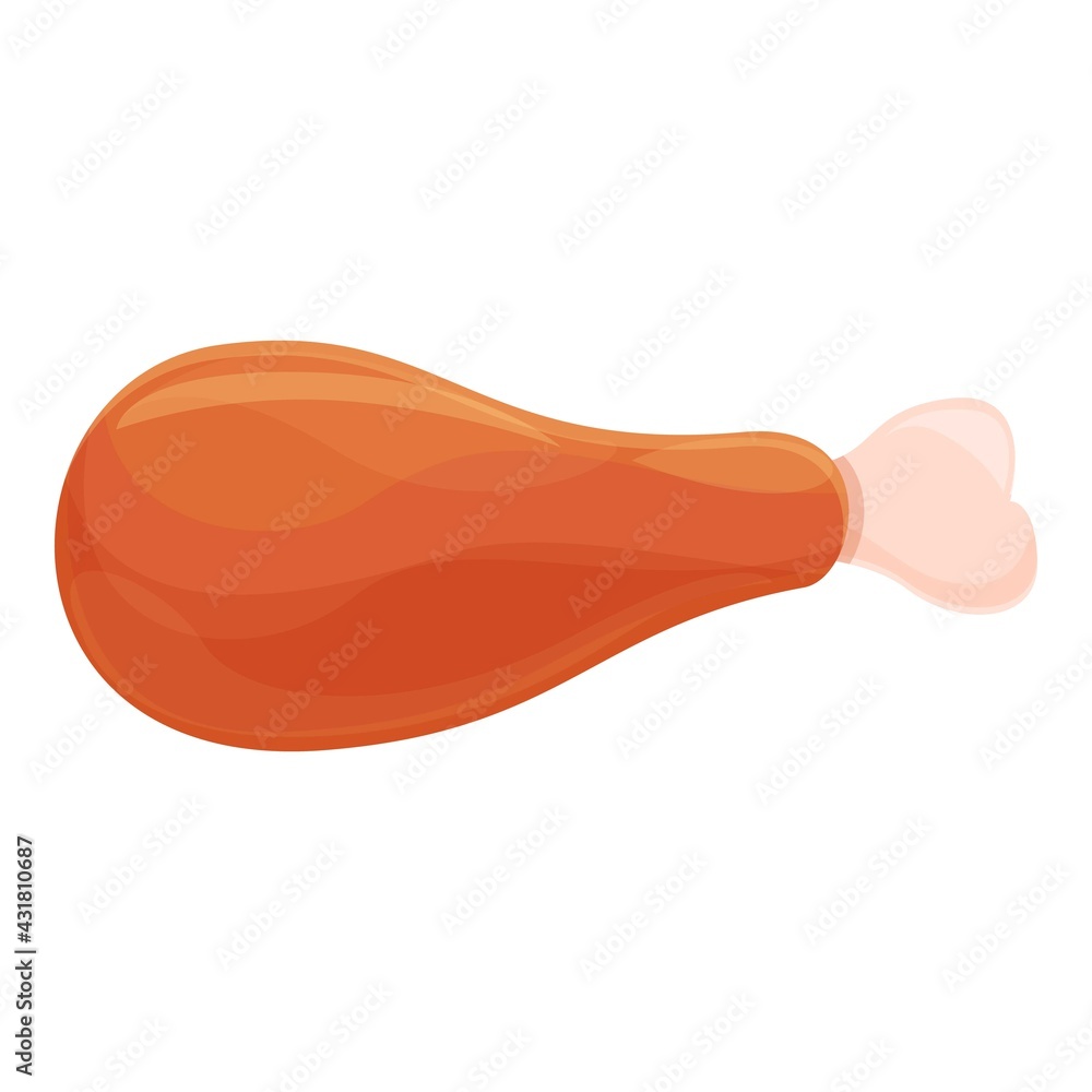 Grilled chicken icon. Cartoon and flat of Grilled chicken vector icon for web design isolated on white background Grilled chicken icon. Cartoon and flat of Grilled chicken vector icon for web design isolated on white background
