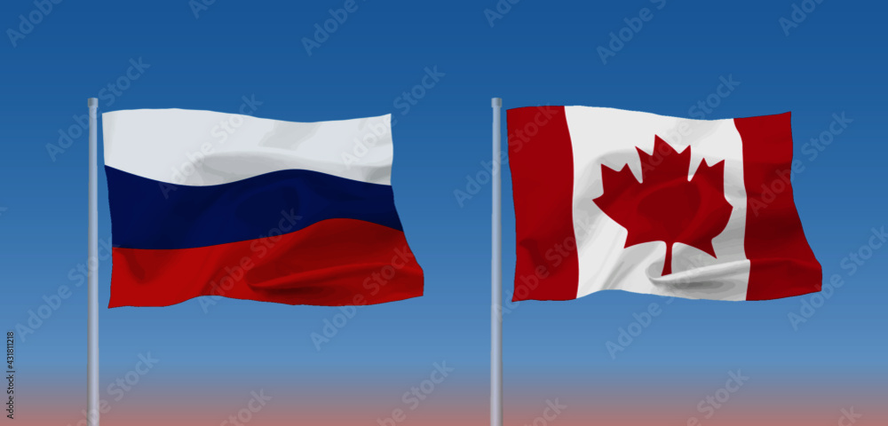 カナダとロシアの国旗 Stock Vector Adobe Stock カナダとロシアの国旗 Stock Vector Adobe Stock