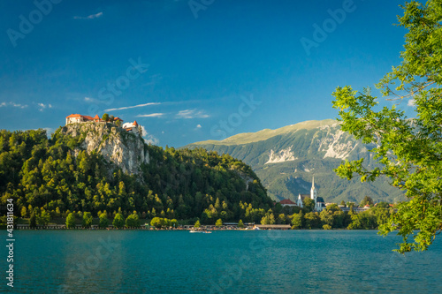 Blejski grad, Castle of bled at summer, Lake Bled Blue photo