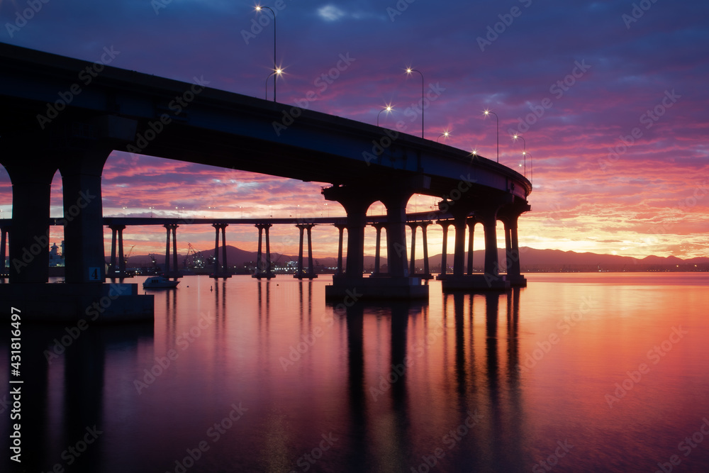 Fototapeta premium Sunset Bridge