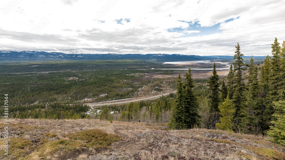 Stunning landscape from McClintock Ridge in northern Canada, Yukon ...