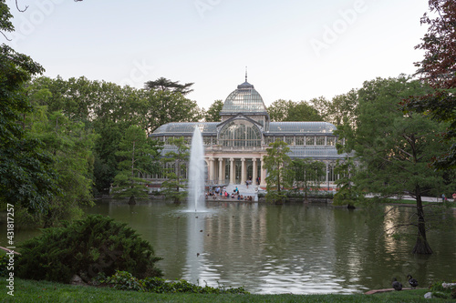 Crystal Palace in the Retiro park in Madrid, Spain