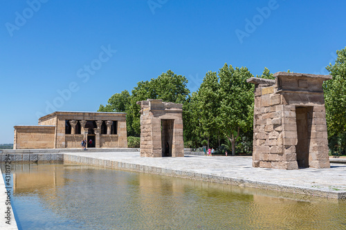 The Temple of Debod is a building from ancient Egypt, Madrid, Spain
