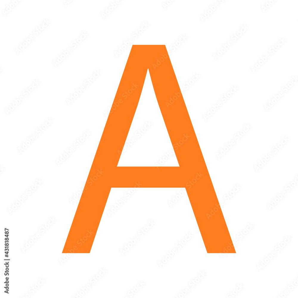 LETTER A SIMPLE CLIP ART VECTOR ILLUSTRATION LETTER A SIMPLE CLIP ART VECTOR ILLUSTRATION