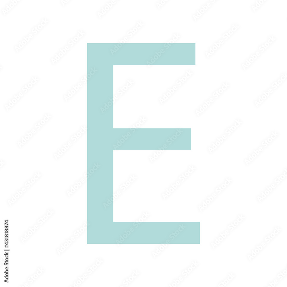LETTER E SIMPLE CLIP ART VECTOR ILLUSTRATION LETTER E SIMPLE CLIP ART VECTOR ILLUSTRATION