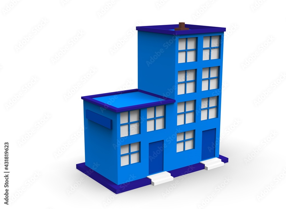 Isometric icon or infographic element representing low poly factory building, warehouse 3d-illustration 3d-rendering Isometric icon or infographic element representing low poly factory building, warehouse 3d-illustration 3d-rendering