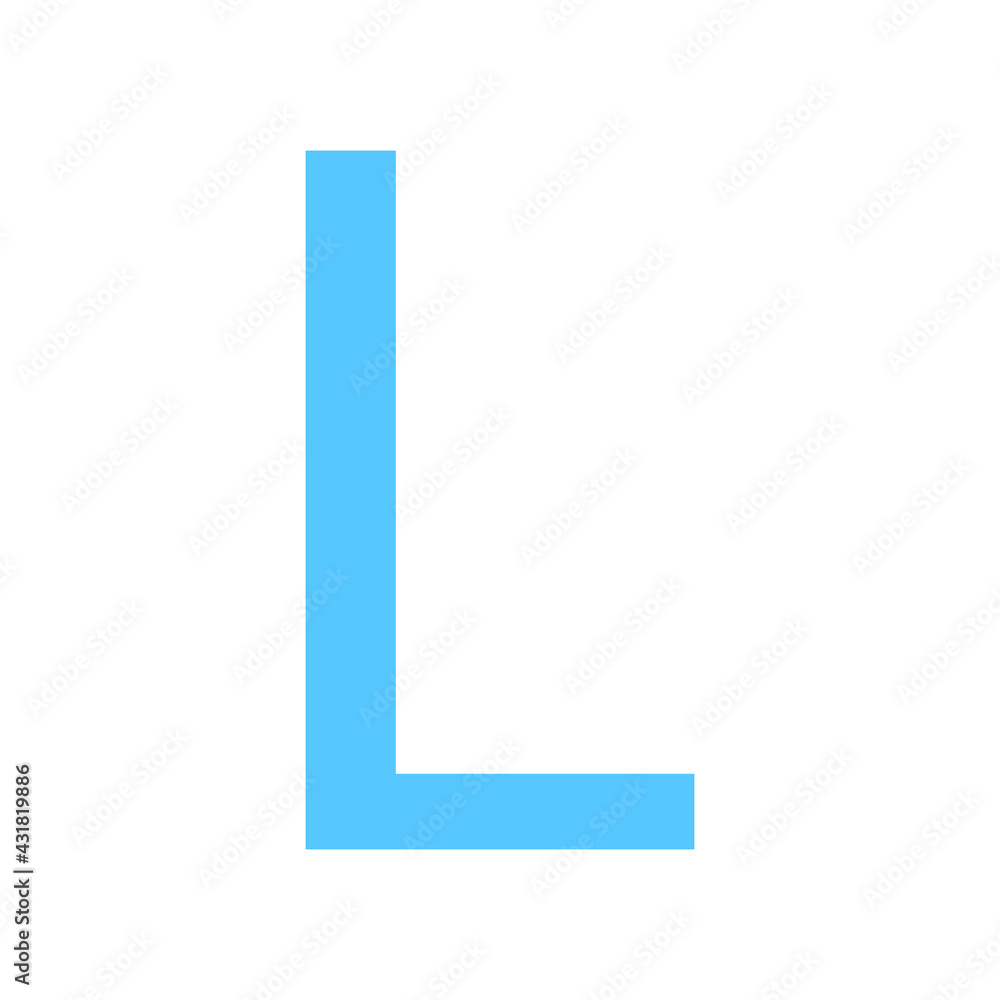 LETTER L SIMPLE CLIP ART VECTOR ILLUSTRATION LETTER L SIMPLE CLIP ART VECTOR ILLUSTRATION
