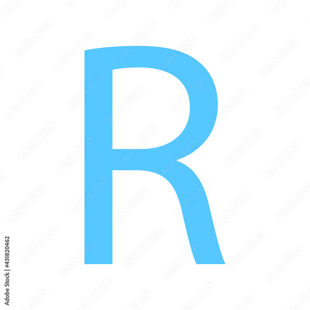 LETTER R SIMPLE CLIP ART VECTOR ILLUSTRATION LETTER R SIMPLE CLIP ART VECTOR ILLUSTRATION