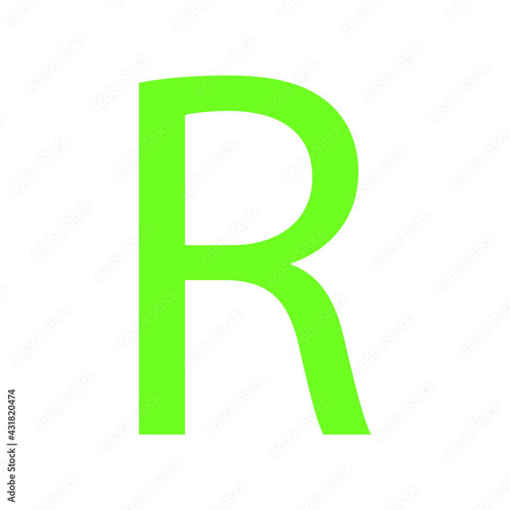 LETTER R SIMPLE CLIP ART VECTOR ILLUSTRATION LETTER R SIMPLE CLIP ART VECTOR ILLUSTRATION