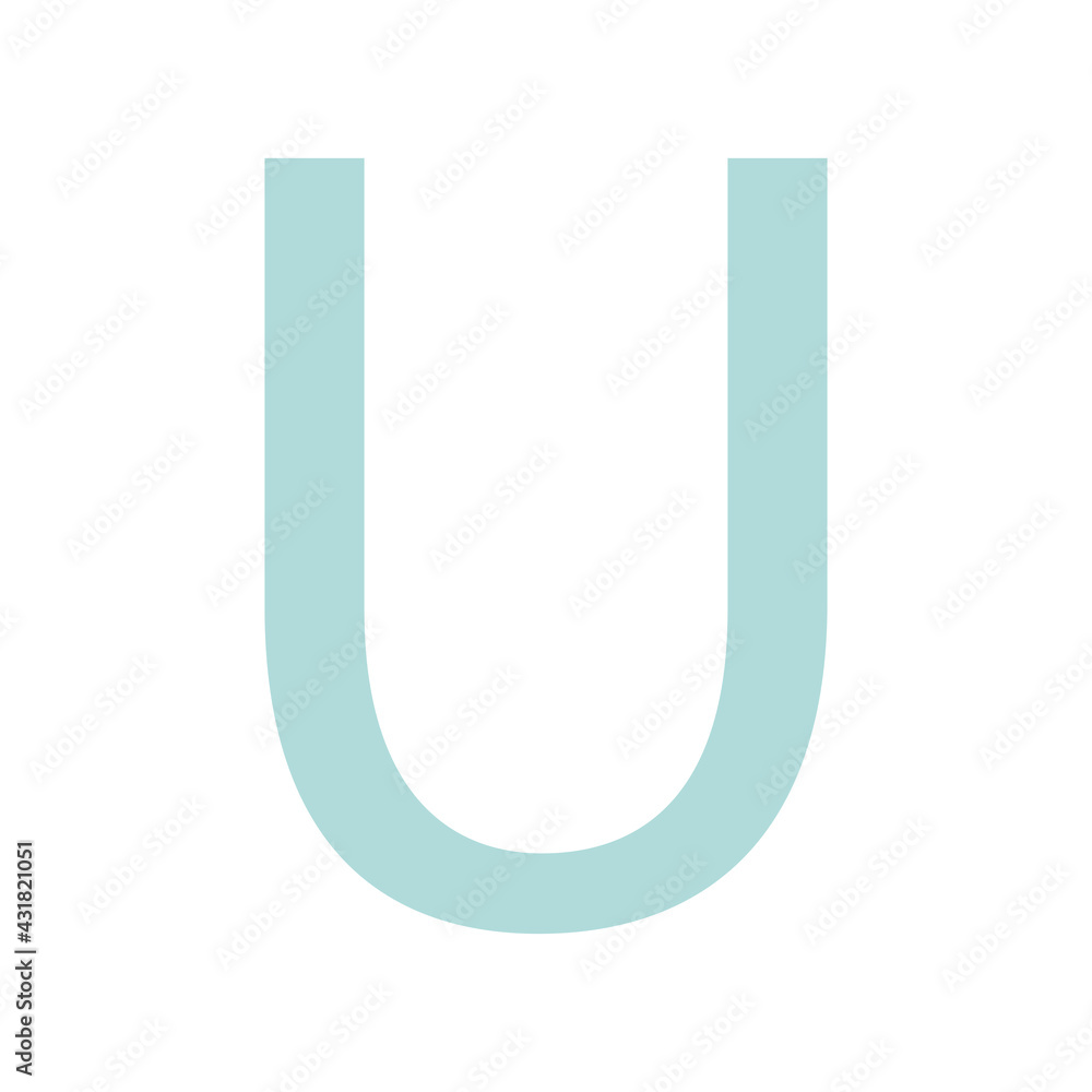 LETTER U SIMPLE CLIP ART VECTOR ILLUSTRATION LETTER U SIMPLE CLIP ART VECTOR ILLUSTRATION