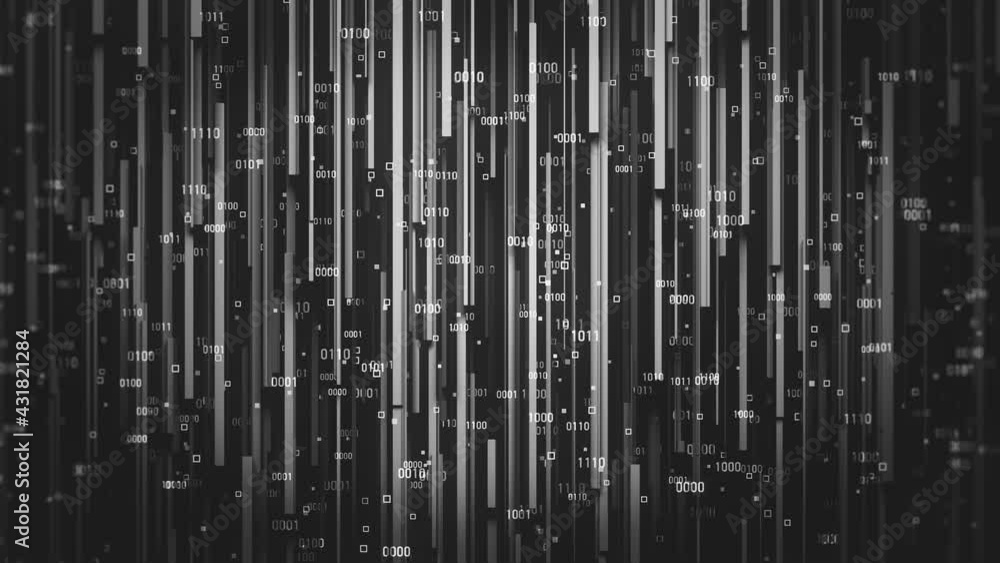 Digital Data Technology Dark Background. Binary code and geometric abstraction. Looped video. Digital Data Technology Dark Background. Binary code and geometric abstraction. Looped video.