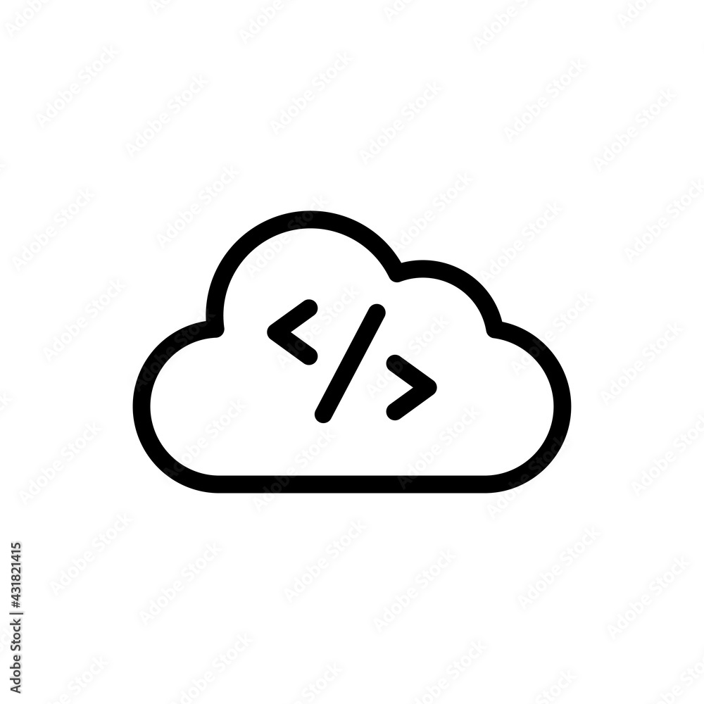 Cloud Div Vector Outline Icon. Data Storage Symbol EPS 10 FIle Cloud Div Vector Outline Icon. Data Storage Symbol EPS 10 FIle