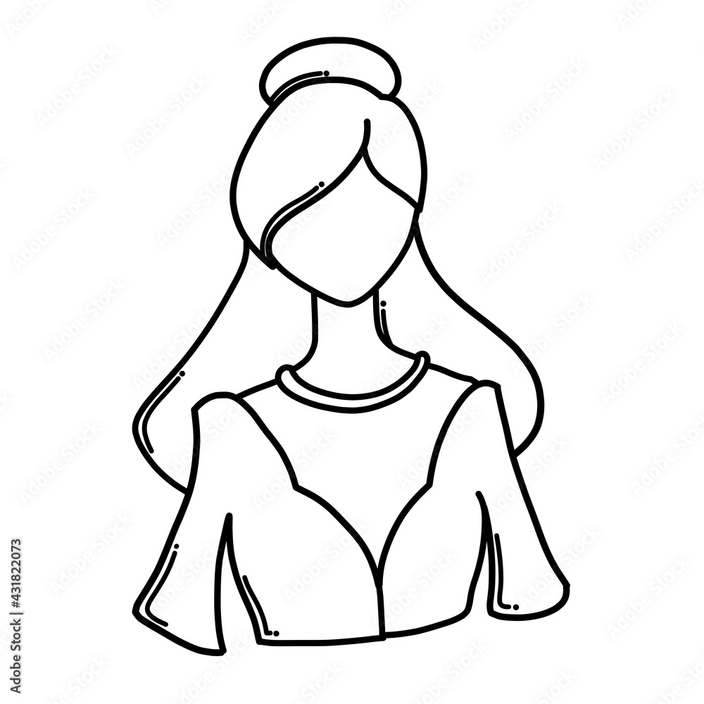 Bride Doodle vector icon. Drawing sketch illustration hand drawn cartoon line eps10 Bride Doodle vector icon. Drawing sketch illustration hand drawn cartoon line eps10
