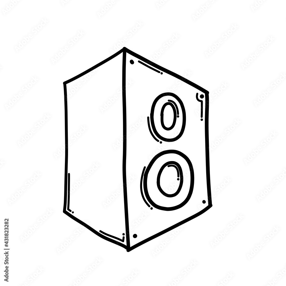 Speaker Doodle vector icon. Drawing sketch illustration hand drawn cartoon line eps10 Speaker Doodle vector icon. Drawing sketch illustration hand drawn cartoon line eps10