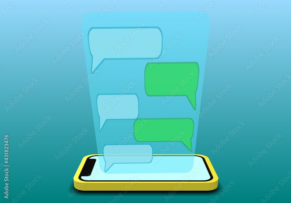 3d Phone chatting message 3d Phone chatting message
