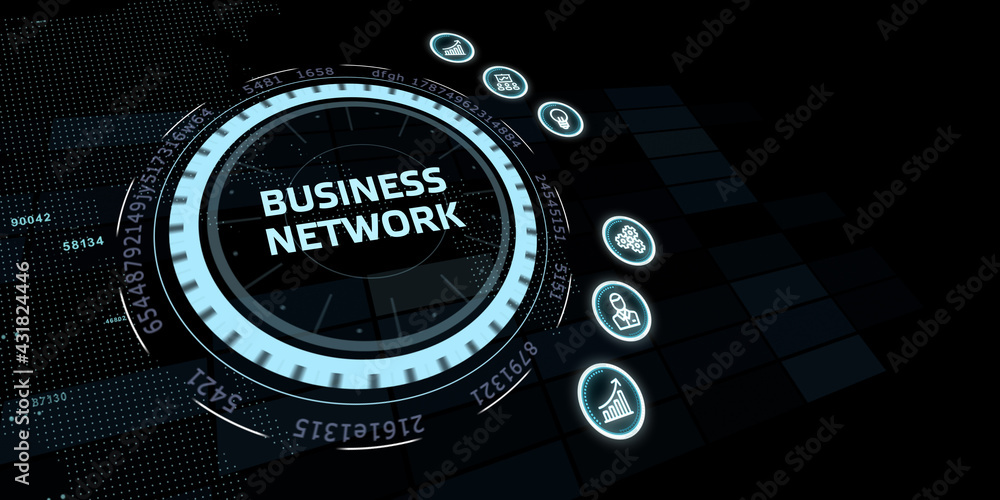 Fototapeta premium Business, Technology, Internet and network concept. Online Business Network.