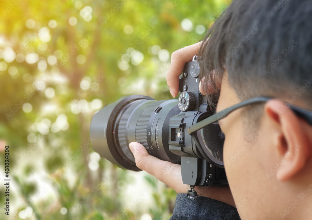 Photographer take a shoot nature photos.
