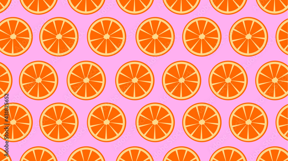 Citrus Orange Slice Pattern Citrus Orange Slice Pattern