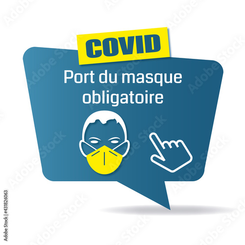 Logo port du masque obligatoire.
