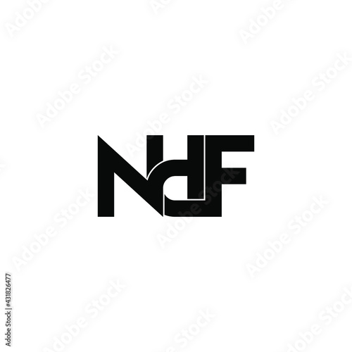 ndf letter original monogram logo design