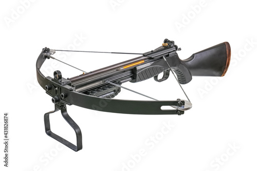 Photo Crossbow isolated on white background with clipping path included