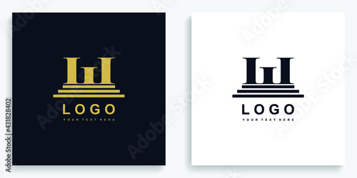 Three Pillar Letter I Logo. Modern logo icon symbol template vector design