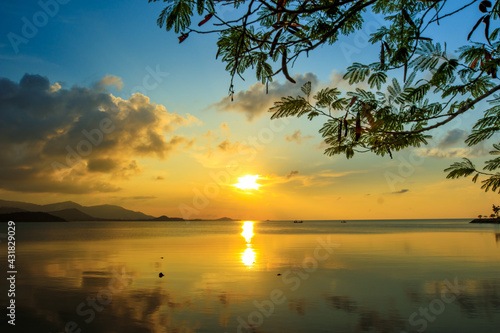 sunset on the beach © Patnalin