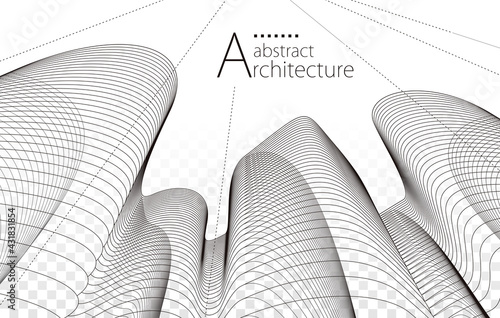 Architecture building construction perspective design, abstract modern urban landscape background.