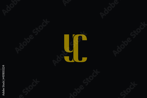 yc lettering minimalist monogram luxury logo