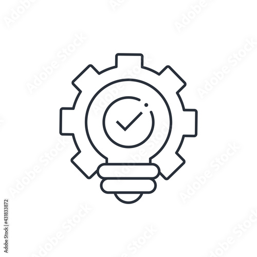 New process. Vector linear icon isolated on white background.