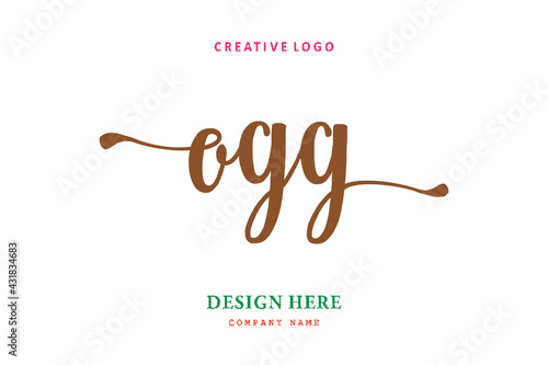 OGG lettering logo is simple, easy to understand and authoritative