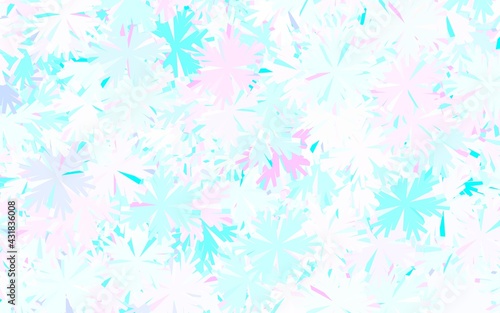 Light Pink, Blue vector doodle background with trees, branches.