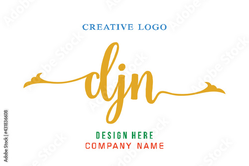 DJN lettering logo is simple, easy to understand and authoritative photo
