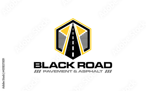 Illustration graphic vector of Asphalt repair, roadwork, pavement logo design template