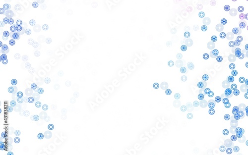 Light Blue, Red vector background with spots.