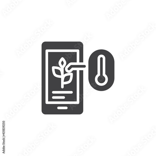 Smart farming control vector icon