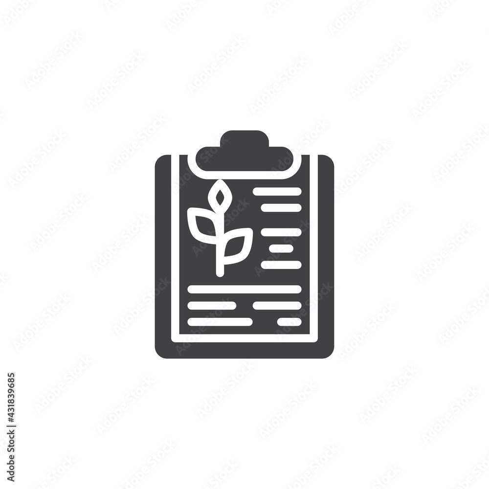 Agricultural report vector icon Agricultural report vector icon