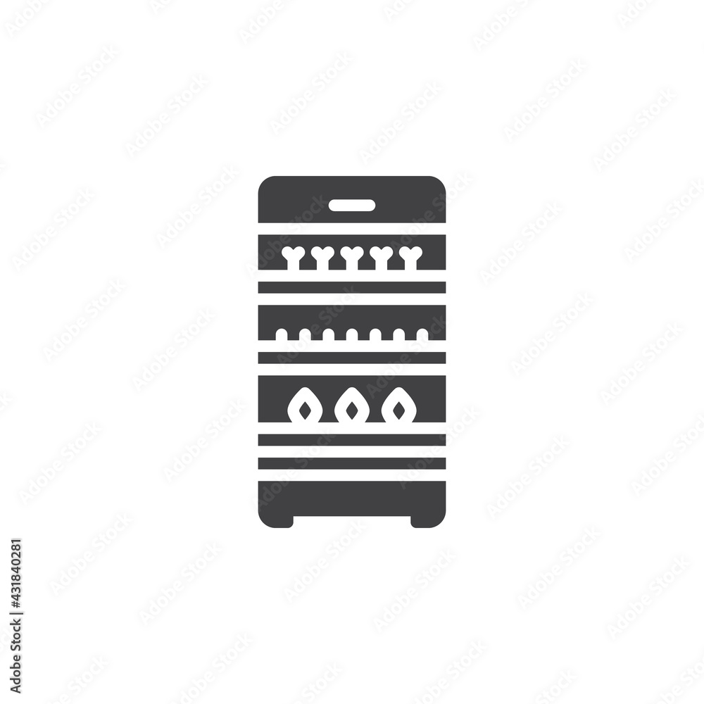 Mobile greenhouse technology vector icon Mobile greenhouse technology vector icon