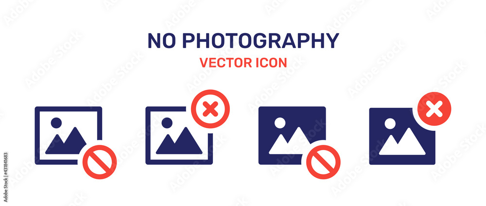 No photography icon vector illustration