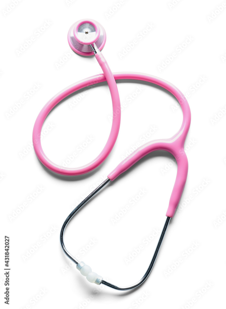 Modern stethoscope on white background Modern stethoscope on white background